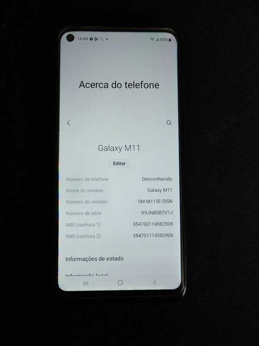 Samsung Galaxy M11 32GB Dual SIM Preto