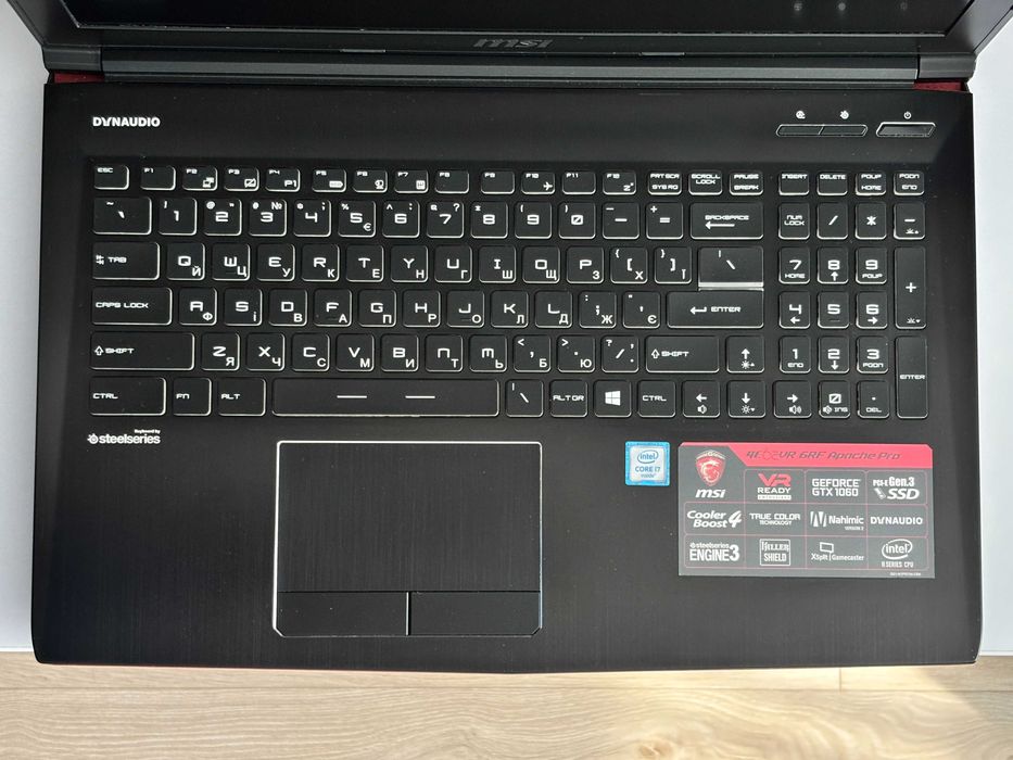 MSI GE62VR 6RF Apache Pro | Nvidia GTX 1060 6Gb | SSD 256Gb | RAM 16Gb | i7-6700HQ