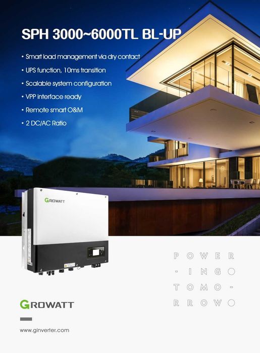 Inversor Híbrido Growatt SPH 6000 BL-UP