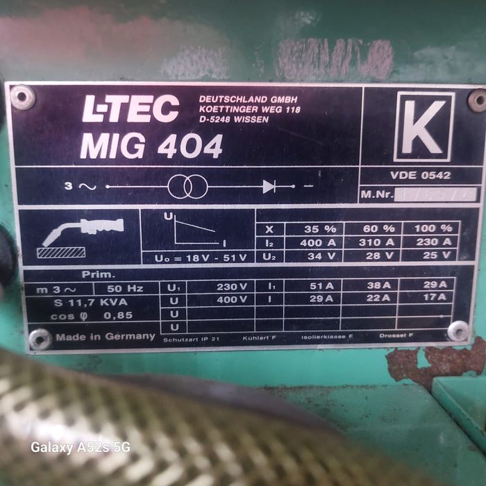 Spawarka Mig Mag L-tec 400A