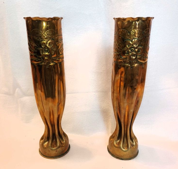 Par Jarras Trench Art Primeira Guerra Mundial