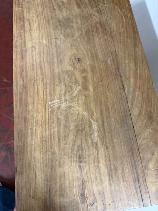 Mesa de Cabeceira / Cómoda Pequena em Madeira Maciça com 3 Gavetas