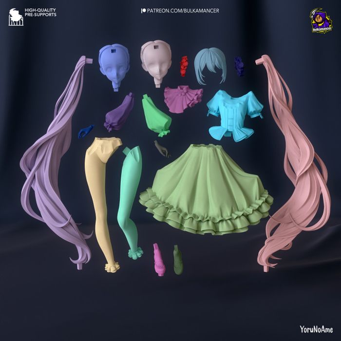 Hatsune Miku - figurka inspirowana wirtualną piosenkarką.