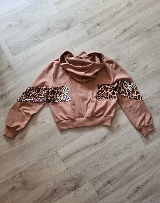 bluza dresowa damska panterka kaptur zamek XL