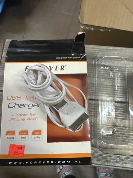 Ładowarka usb z kablem do iphone 4/4S