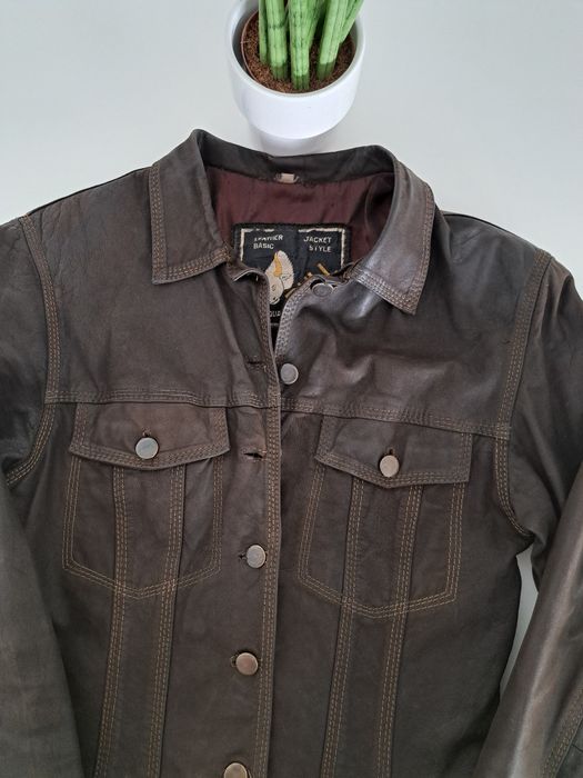 Casaco de pele de senhora castanho