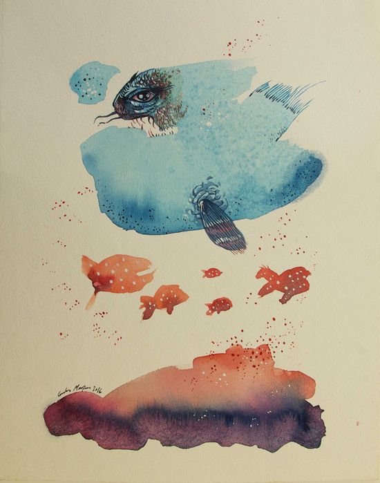 Aguarela. Original de Carlos Marques, fantasia, surreal