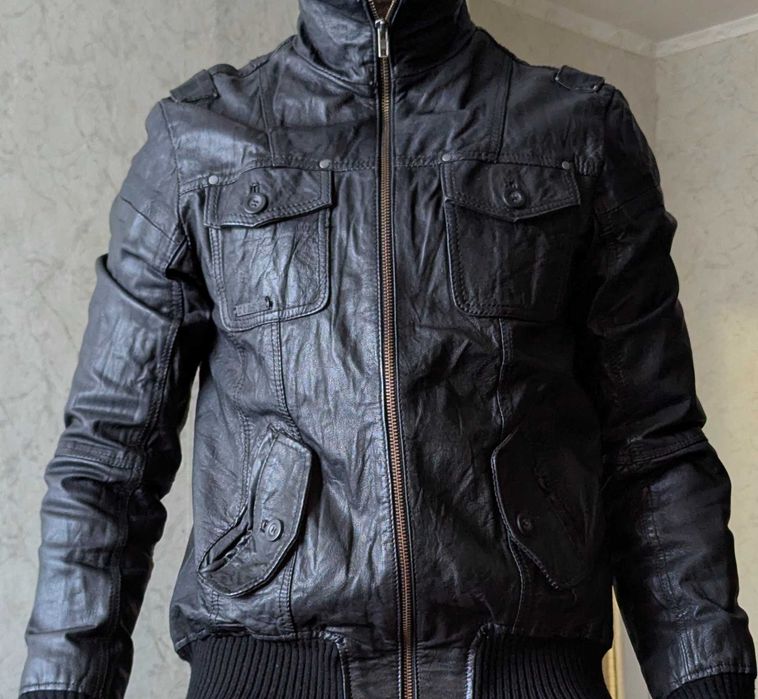 Чоловіча куртка Jack & Jones TATE L, 100% натуральна шкіра кози, оригінал