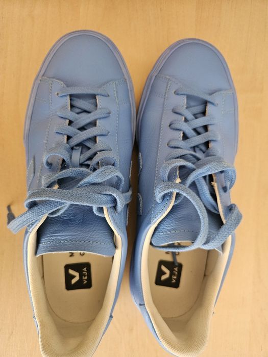 Niebieskie sneakersy buty Veja skóra