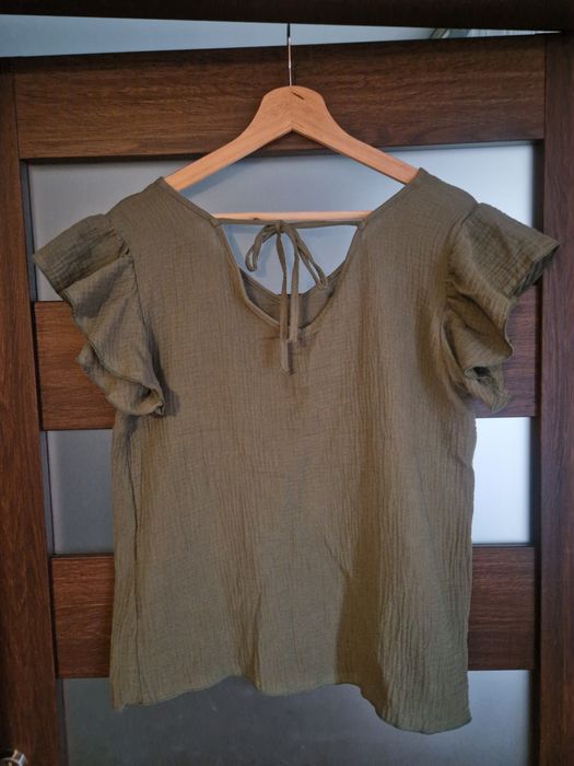 Bluzka damska muślinowa z wiązaniem na plecach Nowa Uni