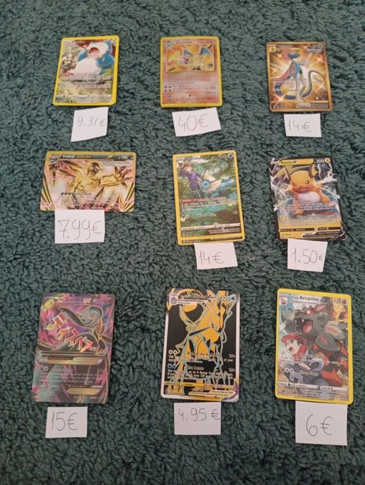Cartas Pokémon em bom estado