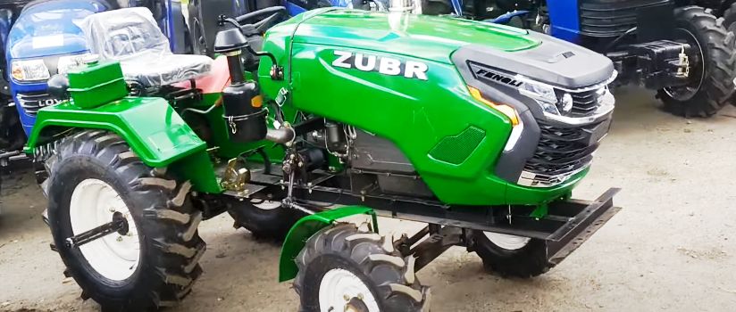 Новітній мототрактор Зубр Т25 плуг+фрeзa+зіп. Трактор з доcтавкoю