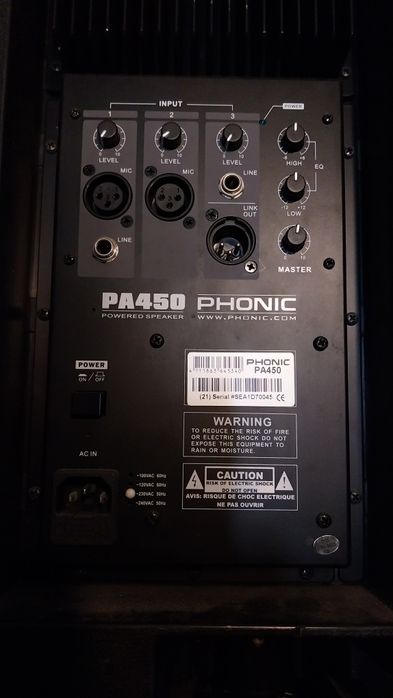 4 colunas Phonic PA450