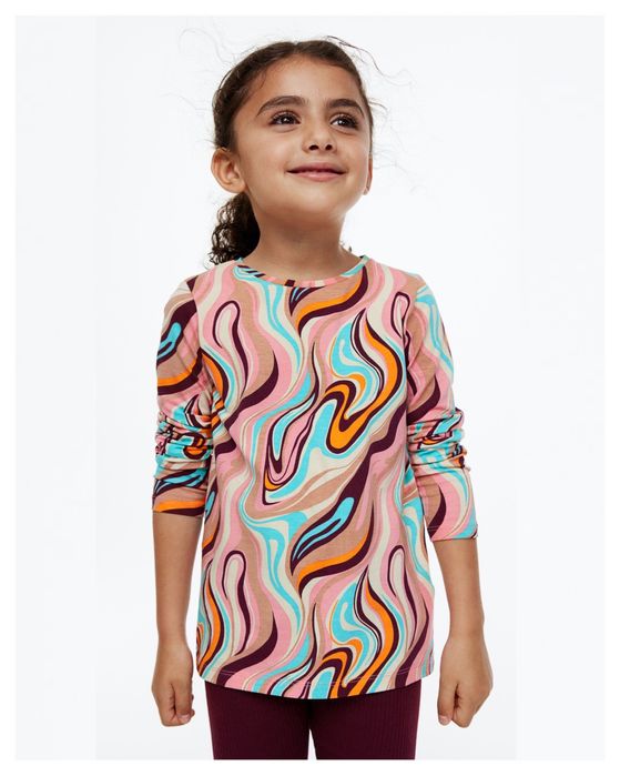 Яскравий реглан H&M лонгслив довгий рукав 3, 4, 5, 6 р