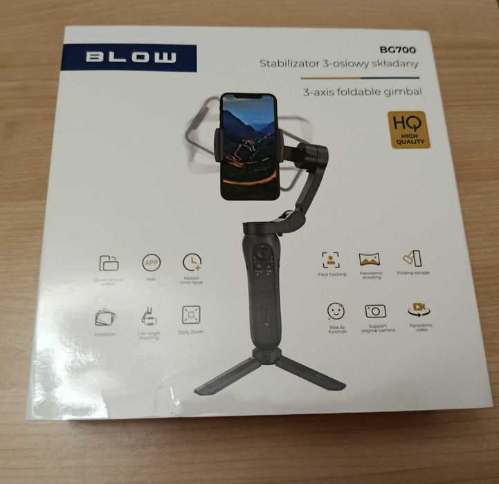 Gimbal 3-AXIS BLOW BG700 + mikrofon Saramonic