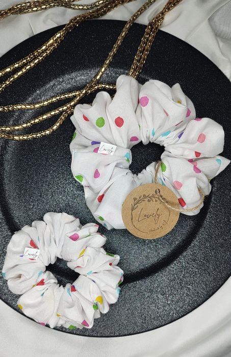 Gumki do włosów Scrunchies - Lovely - Handmade