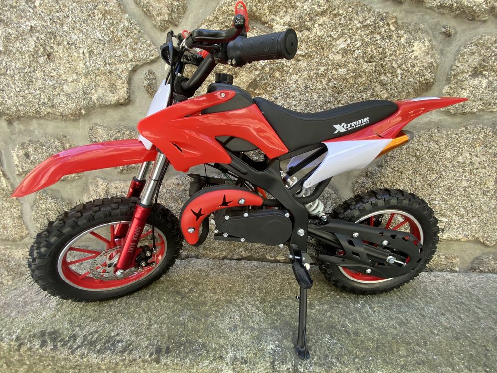 Zipper Moto Cross Infantil A Gasolina 50cc - Vermelho