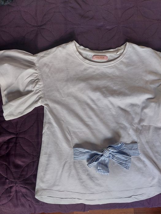 Bluzka z krótkim rękawem cool club 122 cm kokarda