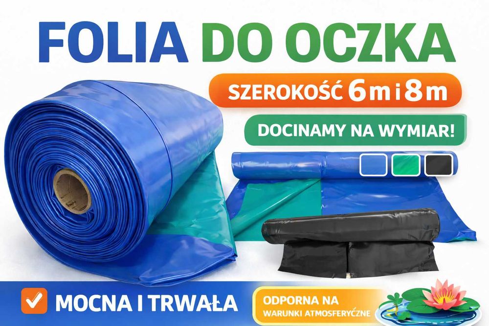 Folia do oczka wodnego 0,5 mm | NA WYMIAR | 6m 8m | MOCNA