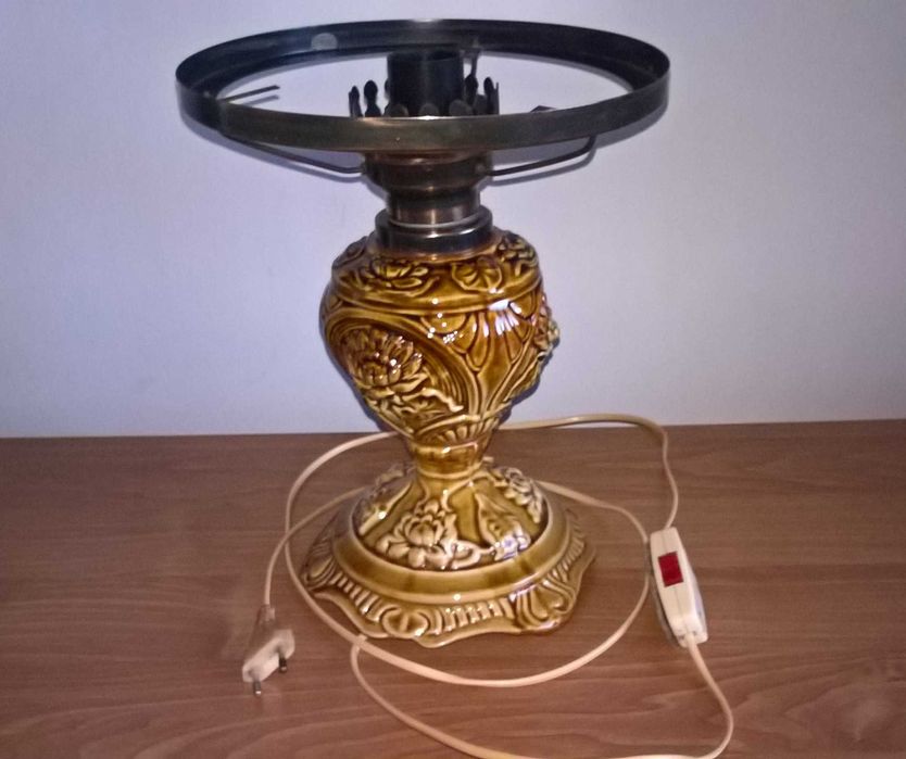 Lampa stołowa ceramiczna. POLAM - WIELICZKA. Rok 1970