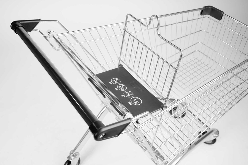 Wózek sklepowy metalowy 80 LITRÓW. Nowy. Dostępne duże ilości.