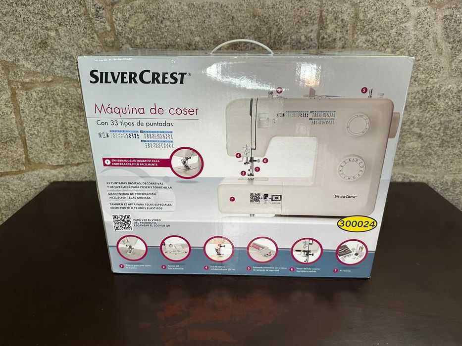 Máquina de costura SilverCrest SNM 33 B2 - Nova com caixa