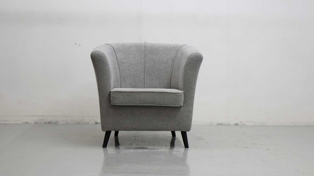 TEF WYGODNY FOTEL okazja szara tkanina