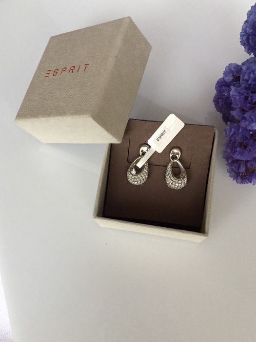 Esprit срібні сережки - пусети, цирконій