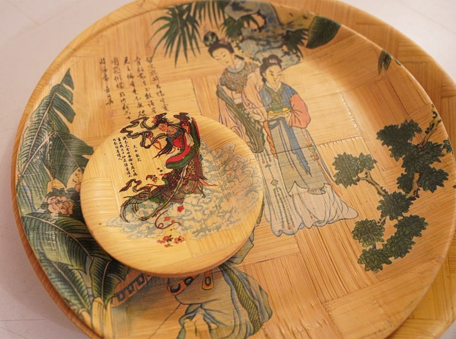 Pratos chineses em Bambu