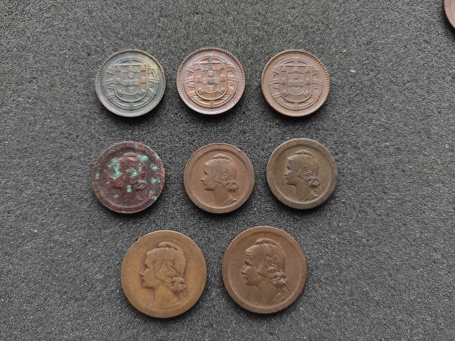 Conjunto de Moedas de 1, 5 e 10 centavos