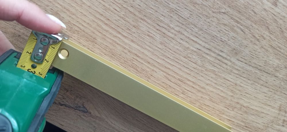 Uchwyt krawędziowy meblowy złoty 6 sztuk