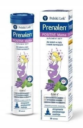 Prenalen Positive Mama o smaku mango-trawa cytrynowa 20 tabletek musujących