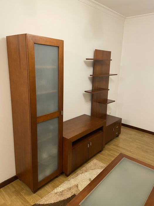 Conjunto sofa + estante/ movel tv + mesa centro