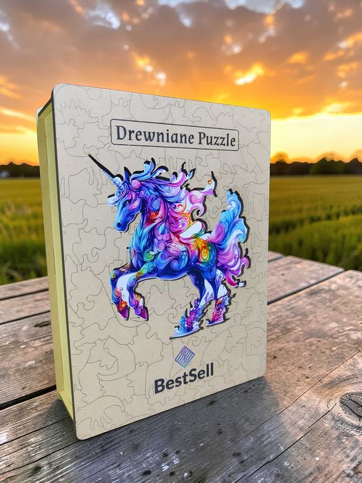 Puzzle Drewniane Jednorożec Układanka Dla Dziewczynki
