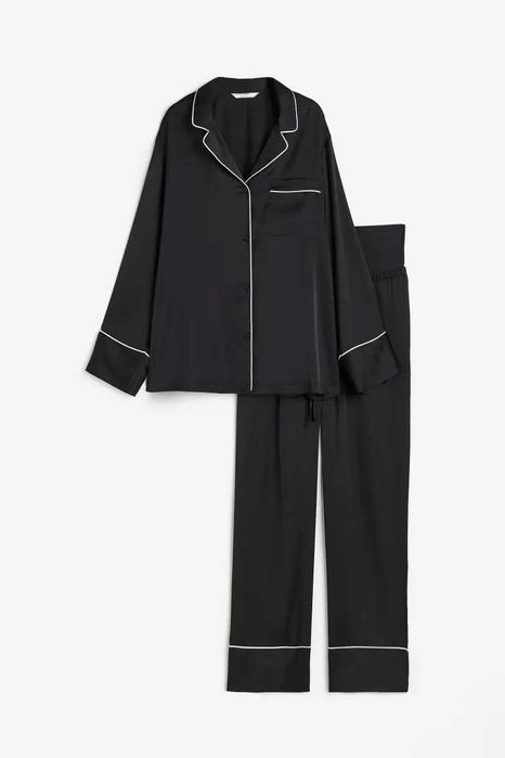 H&M MAMA Piżama z koszulą i spodniami rozmiar L  Piżama ciążowa