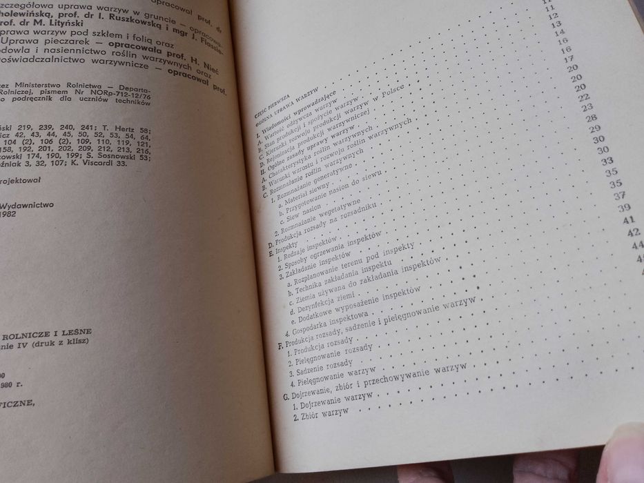 M. Lityński, H. Nieć "Warzywnictwo" 1982