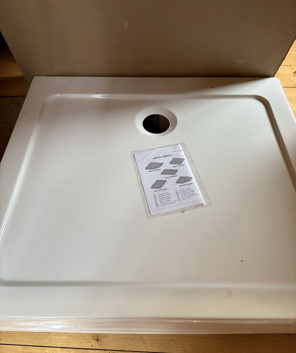 Brodzik bialy 90x80