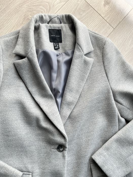 Płaszcz jesienno zimowy M New Look szary długi