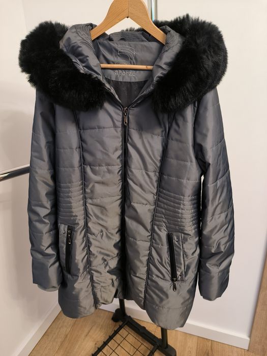 Kurtka zimowa w kolorze stalowym
