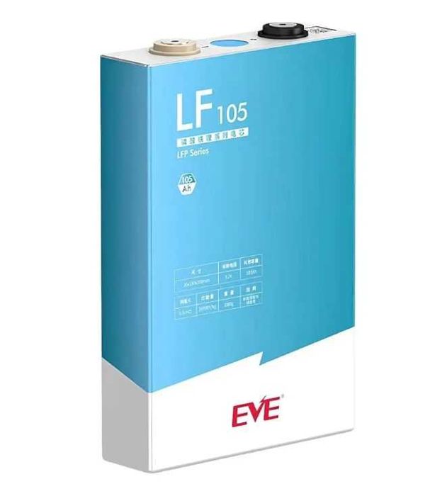 LiFePO4 аккумулятор 105Ah 3.2V EVE LF105 – ресурс 4000+ циклов