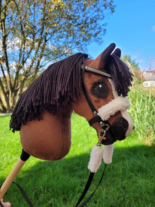 Konik Hobby Horse A4 ręcznie szyty z minky | lekki konik do skoków | zestaw z ogłowiem #160