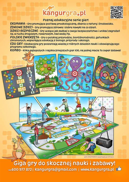 EKOMANIA czyste powietrze GRA XXL dla DZIECI 4,2 x 3 m