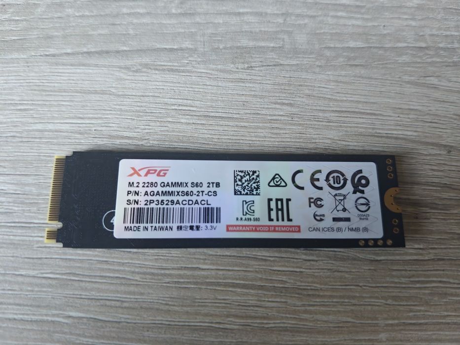 2miesięczny dysk 2TB ssd m2 xpg gammix s60 457h gwarancja x4 gen 4 nvme