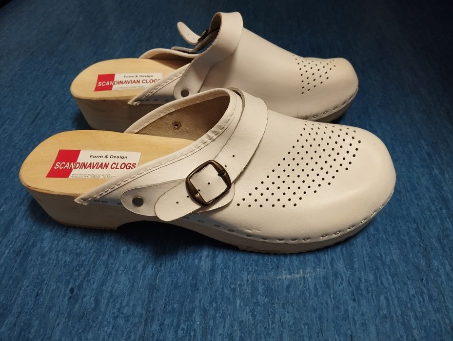 Drewniaki męskie oryginal  clogs białe