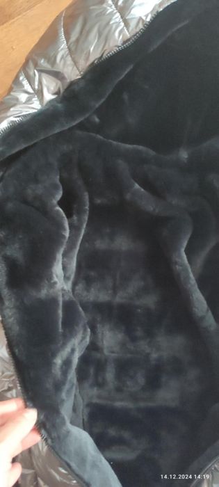 Kurtka srebrna czarny miś 38