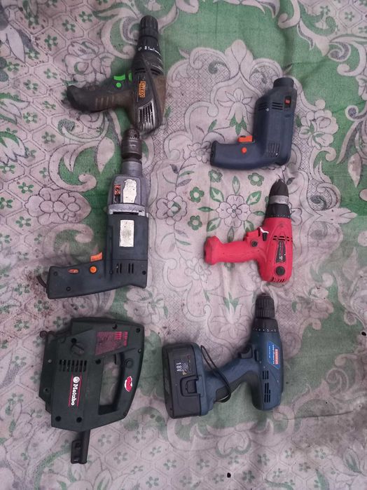 Єлектороінструменти, дрель, шоруповерти, все одним лотом