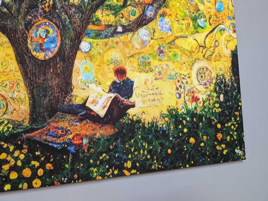 Картина для декору у стилі Густав Клімт "Творець під деревом"-96*66см