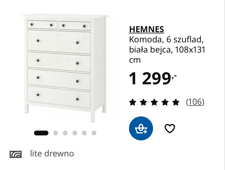 IKEA Hemnes Komoda Stolik Regał