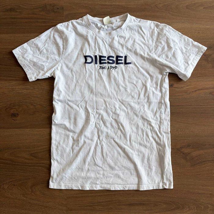 diesel tshirt tee size S футболка дізель розмір С біла З НЮАНСОМ