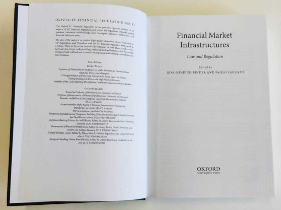 Financial Market Infrastructures: Law and Regulation